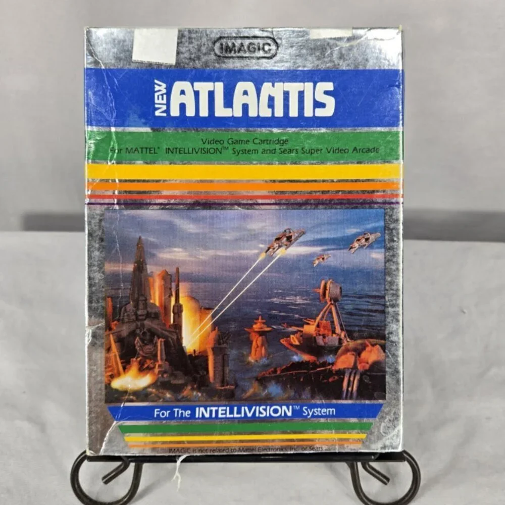 Atlantis For Intellivision Complete Original Box With Manuals and Overlays Vtg